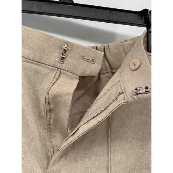 A.V.V Women's Beige Solid Wide-Leg Regular-Fit High-Rise Pant SZ XS - Picture 6 of 11